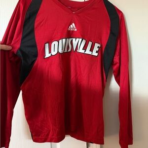 Adidas Louisville Red Long Sleeve Jersey Shirt